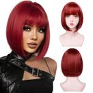 Peruca Aida Ble Short Red Bob com franja para mulheres de 30 cm Peruca Aida Ble Short Red Bob com franja para mulheres de 30 cm