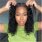 Peruca Ailwelia Curly Bob 100% cabelo humano 200% densidade 35cm