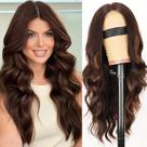 Peruca AISI HAIR Chocolate Cobre Castanho Misturado Castanho Claro 66cm
