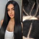 Peruca AISI HAIR de renda reta frontal de 28 polegadas preta sintética