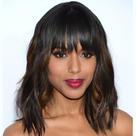 Peruca AISI HAIR Wavy Bob com franja preta mista marrom