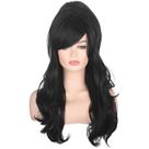 Peruca AMACOS Black Beehive, cabelo sintético longo, encaracolado, ondulado