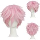 Peruca ANOGOL curta rosa para festa de Halloween de cosplay de anime