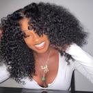 Peruca Asteria Curly Human Hair 7x4 Lace Front 18" para mulheres