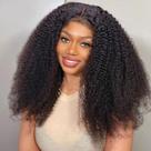 Peruca Beauhair Glueless Kinky Curly 100% cabelo humano 28"