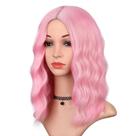 Peruca BEAUTIFA Pink Wavy Curly Bob 35 cm, resistente ao calor, sintética Peruca BEAUTIFA Pink Wavy Curly Bob 35 cm, resistente ao calor, sintética