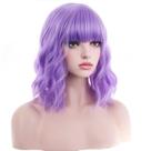 Peruca BERON Purple Short Curly 35cm resistente ao calor para mulheres