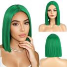 Peruca BERON verde esmeralda, cabelo curto e reto, 30cm para mulheres