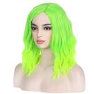 Peruca BERON Verde Neon Curta Encaracolada 34cm Sintética