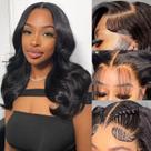 Peruca BEULADY Bob 16 polegadas 200 Density Body Wave HD Lace Front