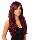 Peruca Bio Organica Vermelho Vinho Com Franja Cosplay 65cm