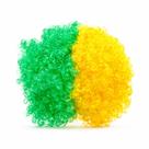 Peruca Black Power Brasil Verde e Amarela Torcedor