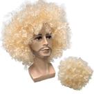 Peruca black power super volumosa loiro claro cosplay