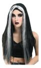 Peruca Bruxa Morticia Longa Festa Fantasia Cosplay Halloowee