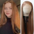 Peruca BTWTRY Strawberry Blonde Long Straight Sintética