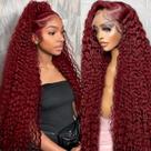 Peruca Bworto Burgundy 99m Burgundy Human Hair 16