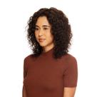 Peruca Cabelo Natural Cacheado 30cm Textura Wavy De Benguela 240g, Castanho Escuro