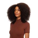 Peruca Cabelo Natural Cacheado Textura 60cm Kinky De Benguela 250g, Castanho Escuro Peruca Cabelo Natural Cacheado Textura 60cm Kinky De Benguela 250g, Castanho Escuro