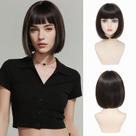 Peruca, cabelo refinado, castanho escuro, loiro misto, Bob 30cm, sintético