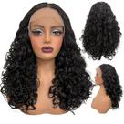Peruca cacheada front lace 55cm ondulada repartida futura