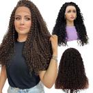 Peruca Cacheada Front Lace Fio Fibra 100% semelhante A Cabelo Humano
