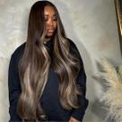 Peruca CIYOO Ash Blonde Highlight Body Wave 66 cm de cabelo humano