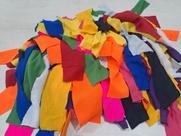 Peruca colorida boneca de pano retalhos adulto