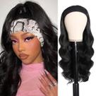 Peruca com bandana Olimaruly Brazilian Human Hair 12 Inch Wave