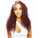 Peruca com faixa de cabeça Celiarita Deep Wave Human Hair 40 cm Cobre Vermelho
