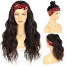 Peruca com faixa de cabeça SAPPHIREWIGS Loose Body Wave preta/vermelha 26