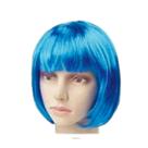 Peruca cor Curta Cosplay Festa Carnaval 23cm Azul Peruca cor Curta Cosplay Festa Carnaval 23cm Azul