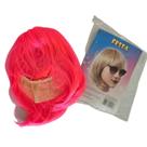 Peruca cor Curta Cosplay Festas Carnaval 23cm PINK