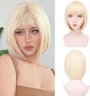 Peruca cor T Blonde Bob 30cm com franja sintética para mulheres