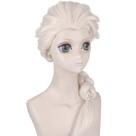 Peruca Cosplay Anime Princess Elsa Trançada Sintética de Cabelo Sintético 80cm