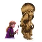 Peruca Cosplay Anna Anime Cabelo Sintético Castanho
