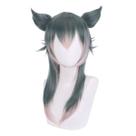 Peruca Cosplay Beastars Legoshi Teal Grey Sintética 60cm
