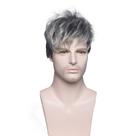 Peruca Cosplay curta genérica em preto e branco Ombre para homens Peruca Cosplay curta genérica em preto e branco Ombre para homens