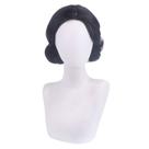 Peruca Cosplay Elegante Preta Curta Sintética 35cm