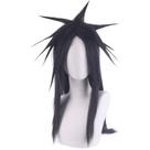 Peruca Cosplay Genérica Black Spiky Mohawk Sintética Cabelo Sintético 55cm
