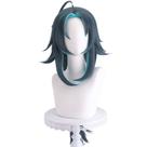 Peruca Cosplay Gradient Teal em camadas sintética de 75 cm resistente ao calor