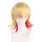 Peruca Cosplay Loira e Rosa Curta em Camadas Estilo 35cm