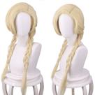 Peruca Cosplay Loira Trançada Sintética para Cabelo Longo 55cm 350g