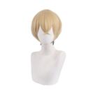 Peruca Cosplay Matsuno Chifuyu Sintética Amarela Gradiente Preta