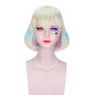 Peruca Cosplay Rainbow Colorida Short Bob Style 30cm