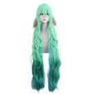 Peruca Cosplay Soraka Anime Sintética Verde e Azul 110cm