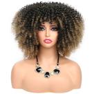 Peruca Curly Afro 35cm Peruca sintética Ombre Color 280g