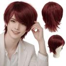 Peruca Curta Arrepiada Franja Cosplay Repicada Vermelha Wig Peruca Curta Arrepiada Franja Cosplay Repicada Vermelha Wig