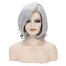 Peruca curta Bob Lace Front 40cm de cabelo sintético para mulheres