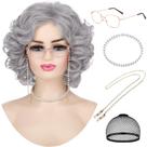 Peruca Curta Cacheada Cinza para Idosas - Modelo Wallden Hair
