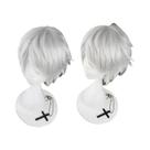 Peruca Curta Prateada Branca Resistente Ao Calor Para Cosplay De Anime Tokyo Ghoul Kaneki Ken, Peruca Curta Prateada Branca Resistente Ao Calor Para Cosplay De Anime Tokyo Ghoul Kaneki Ken,